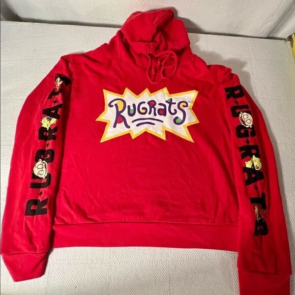 Rugrats Hoodie Red Sweatshirt Unisex Vintage Style Nickelodeon. - Picture 5 of 7